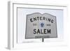 Entering Salem Road Sign, Massachusetts, Usa, 03.16.2014-Joseph Sohm-Framed Photographic Print