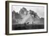 Entering the Badlands, Three Sioux Indians on Horseback, 1905-null-Framed Art Print