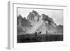 Entering the Badlands, Three Sioux Indians on Horseback, 1905-null-Framed Art Print