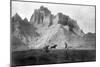 Entering the Badlands, Three Sioux Indians on Horseback, 1905-null-Mounted Art Print