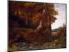 Entering the Forest, circa 1855-Gustave Courbet-Mounted Premium Giclee Print