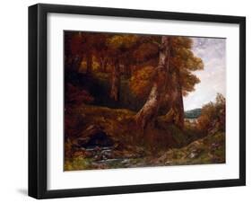 Entering the Forest, circa 1855-Gustave Courbet-Framed Giclee Print