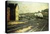 Entering the Station-Hermann Pleuer-Stretched Canvas