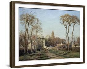 Entering the Voisins Village, 1872-Camille Pissarro-Framed Giclee Print