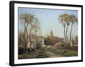 Entering the Voisins Village, 1872-Camille Pissarro-Framed Giclee Print