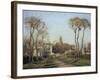 Entering the Voisins Village, 1872-Camille Pissarro-Framed Giclee Print