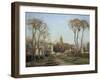 Entering the Voisins Village, 1872-Camille Pissarro-Framed Giclee Print