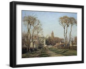 Entering the Voisins Village, 1872-Camille Pissarro-Framed Giclee Print