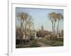 Entering the Voisins Village, 1872-Camille Pissarro-Framed Giclee Print