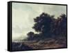 Entering Woods-Meindert Hobbema-Framed Stretched Canvas