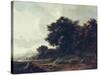 Entering Woods-Meindert Hobbema-Stretched Canvas