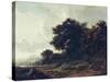 Entering Woods-Meindert Hobbema-Stretched Canvas