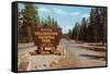 Entering Yellowstone National Park, Montana-null-Framed Stretched Canvas