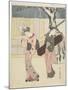Entertainer and Her Attendant in Front of Matsumoto-Ya, C. 1768-Suzuki Harunobu-Mounted Giclee Print