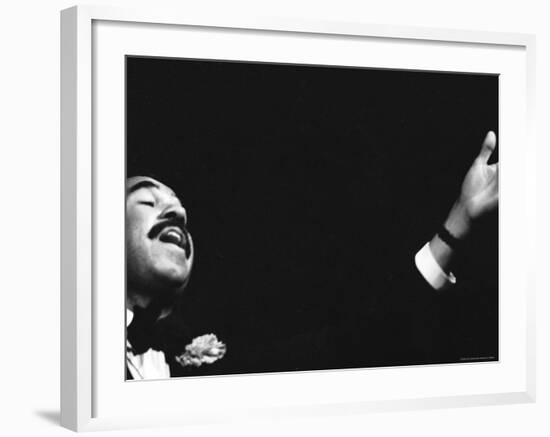 Entertainer Bobby Short Performing, Probably at the Cafe Carlyle-John Shearer-Framed Premium Photographic Print