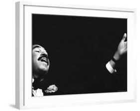 Entertainer Bobby Short Performing, Probably at the Cafe Carlyle-John Shearer-Framed Premium Photographic Print