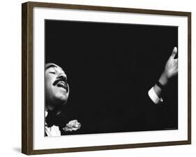 Entertainer Bobby Short Performing, Probably at the Cafe Carlyle-John Shearer-Framed Premium Photographic Print