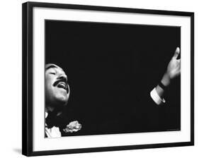 Entertainer Bobby Short Performing, Probably at the Cafe Carlyle-John Shearer-Framed Premium Photographic Print