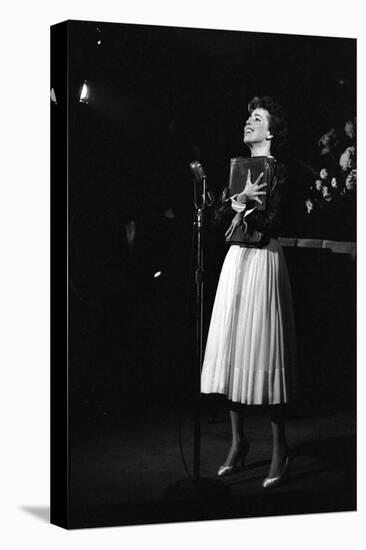 Entertainer Carol Burnett Singing a Comic Song About John Foster Dulles Who She Introduced, 1957-Yale Joel-Stretched Canvas