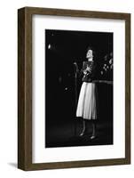 Entertainer Carol Burnett Singing a Comic Song About John Foster Dulles Who She Introduced, 1957-Yale Joel-Framed Photographic Print