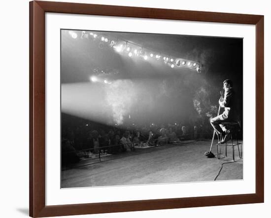 Entertainer Dean Martin on Stage-Allan Grant-Framed Premium Photographic Print