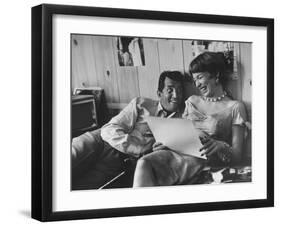 Entertainer Dean Martin Rehearsing a Scene with Actress Shirley MacLaine-Allan Grant-Framed Premium Photographic Print