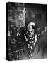Entertainer Dora Pelletier Singing at Sammy's Bowery Follies-Alfred Eisenstaedt-Stretched Canvas