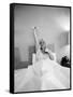 Entertainer Mae West Lifitng Barbells in Bed-Loomis Dean-Framed Stretched Canvas