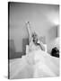 Entertainer Mae West Lifitng Barbells in Bed-Loomis Dean-Stretched Canvas