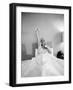 Entertainer Mae West Lifitng Barbells in Bed-Loomis Dean-Framed Photographic Print