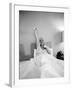 Entertainer Mae West Lifitng Barbells in Bed-Loomis Dean-Framed Photographic Print
