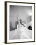 Entertainer Mae West Lifitng Barbells in Bed-Loomis Dean-Framed Photographic Print