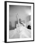 Entertainer Mae West Lifitng Barbells in Bed-Loomis Dean-Framed Photographic Print