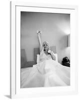 Entertainer Mae West Lifitng Barbells in Bed-Loomis Dean-Framed Photographic Print