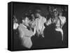 Entertainer Orson Welles Filming the Rio de Janerio Carnival Celebration-Hart Preston-Framed Stretched Canvas