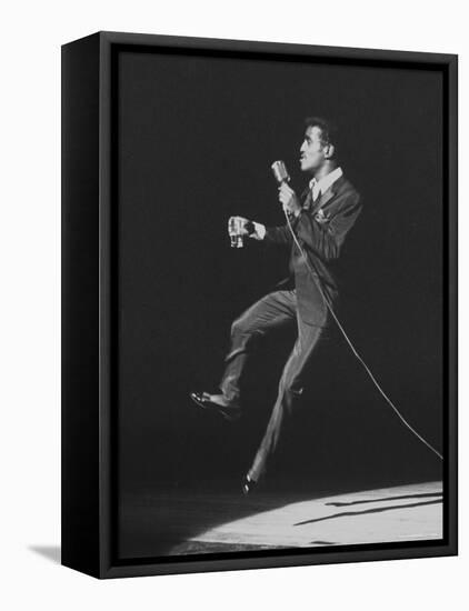 Entertainer, Sammy Davis Jr, Performing at 'share' Benefit for Mental Health-Allan Grant-Framed Stretched Canvas