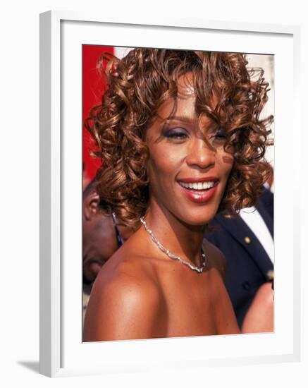 Entertainer Whitney Houston at 50th Annual Grammy Awards-Mirek Towski-Framed Premium Photographic Print