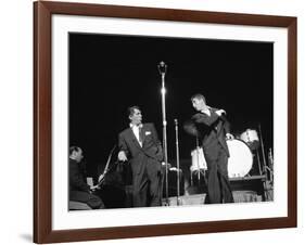 Entertainers Dean Martin and Jerry Lewis Performing-null-Framed Premium Photographic Print