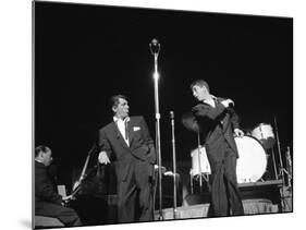 Entertainers Dean Martin and Jerry Lewis Performing-null-Mounted Premium Photographic Print