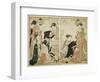 Entertainers of Nakazu, C.1784-Torii Kiyonaga-Framed Giclee Print