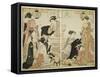 Entertainers of Nakazu, C.1784-Torii Kiyonaga-Framed Stretched Canvas