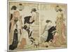 Entertainers of Nakazu, C.1784-Torii Kiyonaga-Mounted Giclee Print