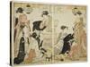 Entertainers of Nakazu, C.1784-Torii Kiyonaga-Stretched Canvas
