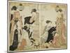 Entertainers of Nakazu, C.1784-Torii Kiyonaga-Mounted Giclee Print