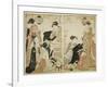 Entertainers of Nakazu, C.1784-Torii Kiyonaga-Framed Giclee Print