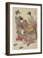 Entertainers of Tachibana-Cho, 1782-Torii Kiyonaga-Framed Giclee Print