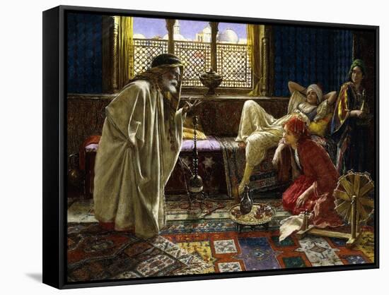 Entertaining the Harem-Daniel Israel-Framed Stretched Canvas