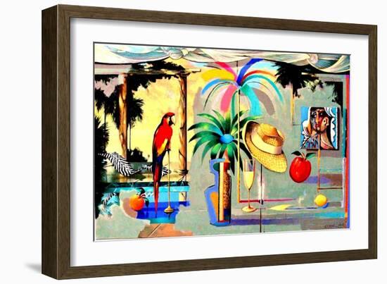 Entertaining the Recluse in the Circus of Dreams-Andrew Hewkin-Framed Giclee Print