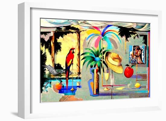 Entertaining the Recluse in the Circus of Dreams-Andrew Hewkin-Framed Giclee Print