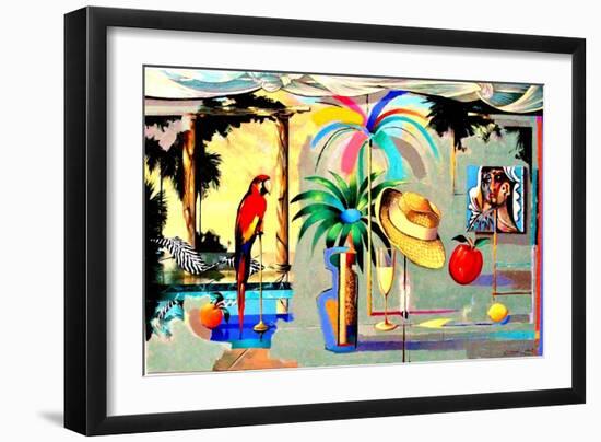 Entertaining the Recluse in the Circus of Dreams-Andrew Hewkin-Framed Premium Giclee Print